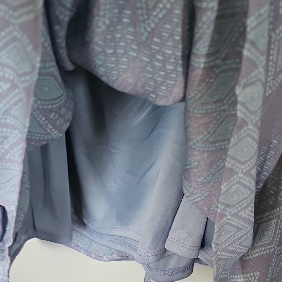 Bo*Bel Coquette Flirty Medium Bow Cut Out Back Chic Lavender Geometric Dress - Picture 10 of 13